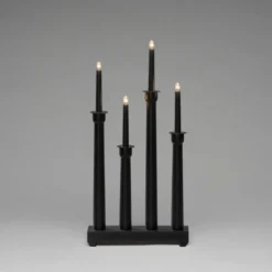 Adventsstake 4 armer - Svart