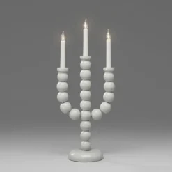 Adventsstake 3 armet - Grå