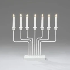 Adventsstake 7 armet - Hvit