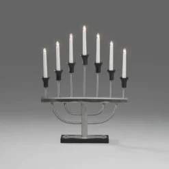 Adventsstake 7 armet ubehandlet metall