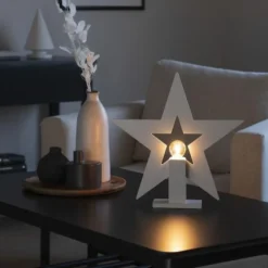 Adventsstjerne på fot 35 cm