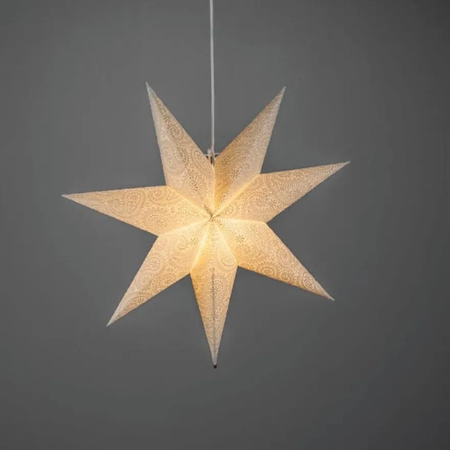Adventstjerne 60 cm med broderi