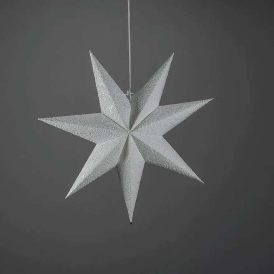 Adventstjerne 60 cm med broderi