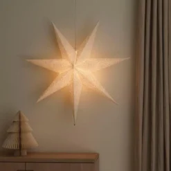 Adventstjerne 80 cm med broderi