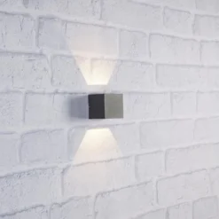 Argos vegglampe opp/ned 4 Watt 3000 Kelvin - Mørk grå - Grå