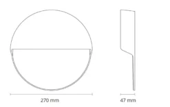 Arlon round vegglampe utendørs 10W 2700 Kelvin IK10 IP65 - Dimbar