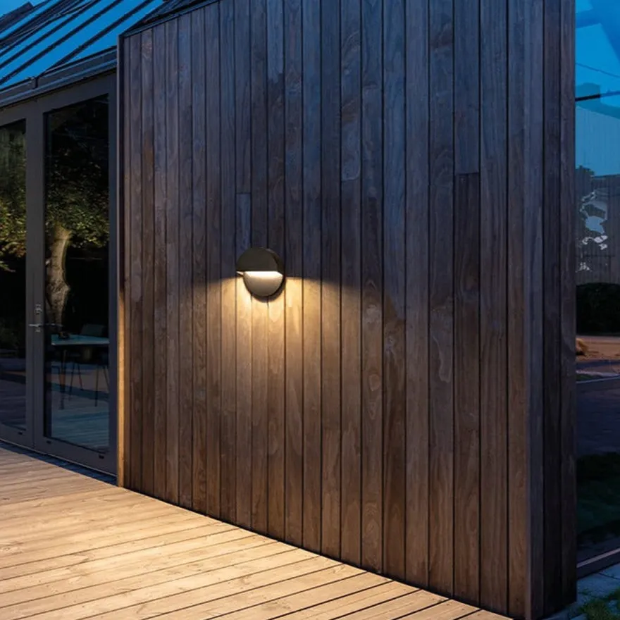 Arlon round vegglampe utendørs 10W 3000 Kelvin IK10 IP65 - Dimbar