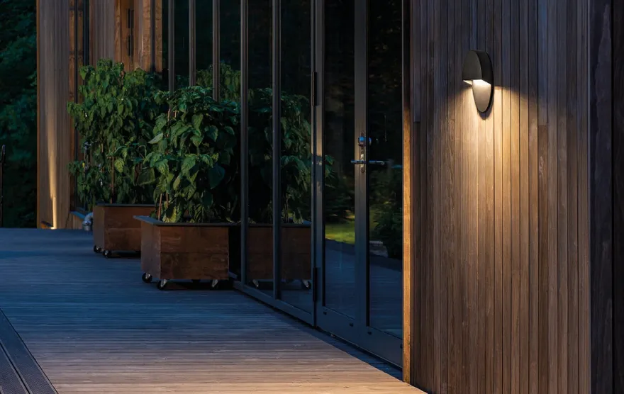 Arlon round vegglampe utendørs 10W 3000 Kelvin IK10 IP65 - Dimbar