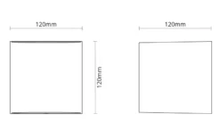 Artes round vegglampe opp/ned utendørs IP65 8W 2700K Dimbar