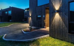Artes round vegglampe opp/ned utendørs IP65 8W 2700K Dimbar