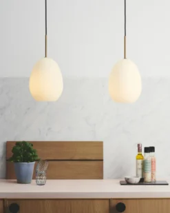 Bodø takpendel 20 cm - Opal hvit