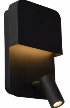 Boxer vegglampe 10W 3000 Kelvin m/USB - Svart