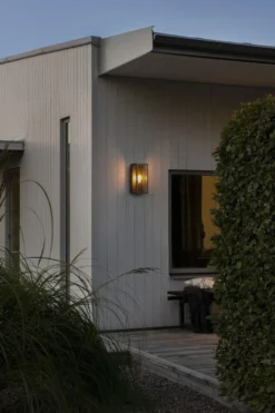 Carpi vegglampe utendørs IP44 - Svart/Klart glass
