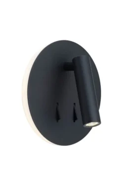 Circle vegglampe 3+6W - Svart