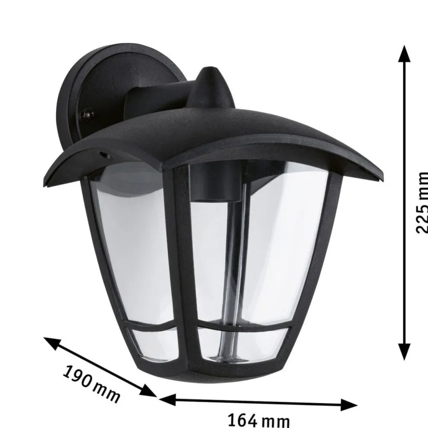 Classic vegglampe ned utendørs IP44