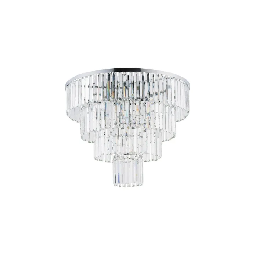 Cristal taklampe L - Sølv
