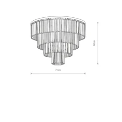 Cristal taklampe L - Svart