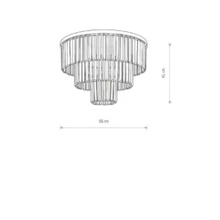 Cristal taklampe M - Sølv
