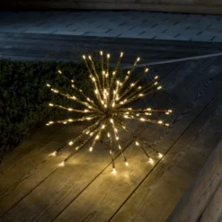 Dekorasjonsball 40 cm 120 LED varmhvit - Gull