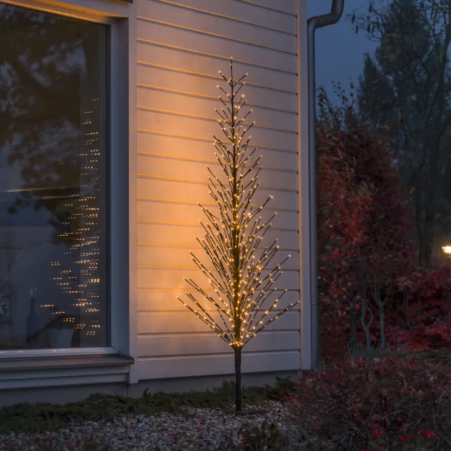 Dekorasjonstre 210 cm med 504 LED amber farget IP44 utendørs