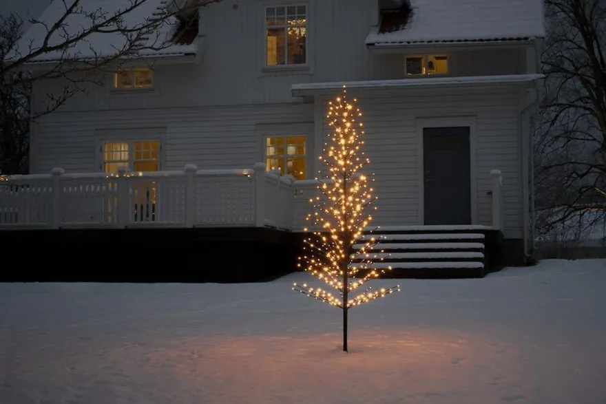 Dekorasjonstre 210 cm med 504 LED amber farget IP44 utendørs