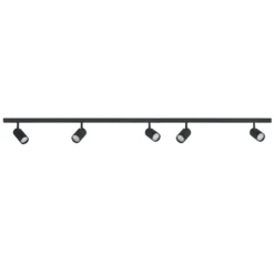 Designline Tube komplett 1.9 meter spotskinne med 5 spotter GU10 - Svart