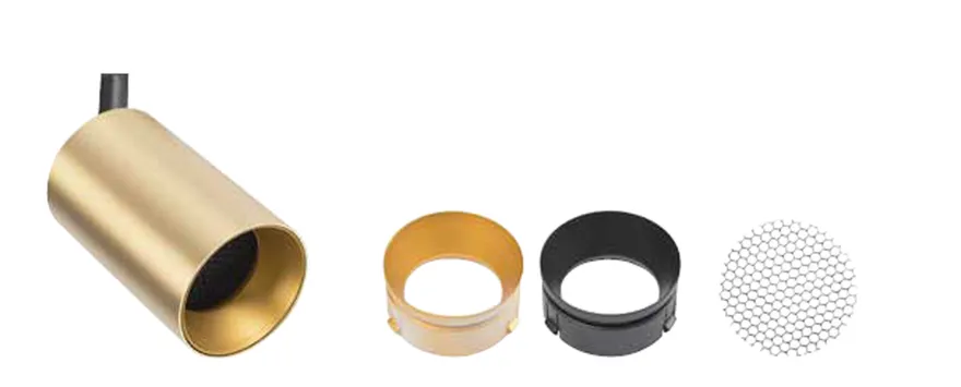 Designline Tube pro enkel spot GU10 - Messingfarget