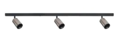 Designline Tube Pro komplett 1.9 meter spotskinne med 3 spotter GU10 - Svart/Titanium