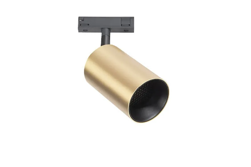 Designline Tube Pro komplett 1.9 meter spotskinne med 3 spotter GU10 - Svart/Messing
