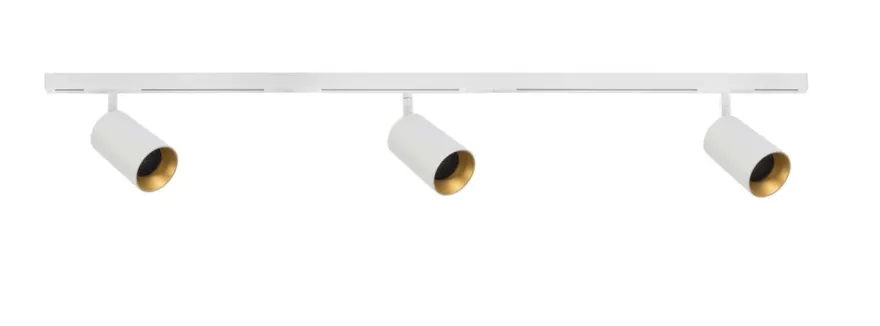 Designline Tube Pro komplett 1,9 meter spotskinne med 3 spotter GU10 - Hvit