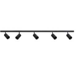 Designline Tube Pro komplett 1.9 meter spotskinne med 5 spotter GU10 - Svart