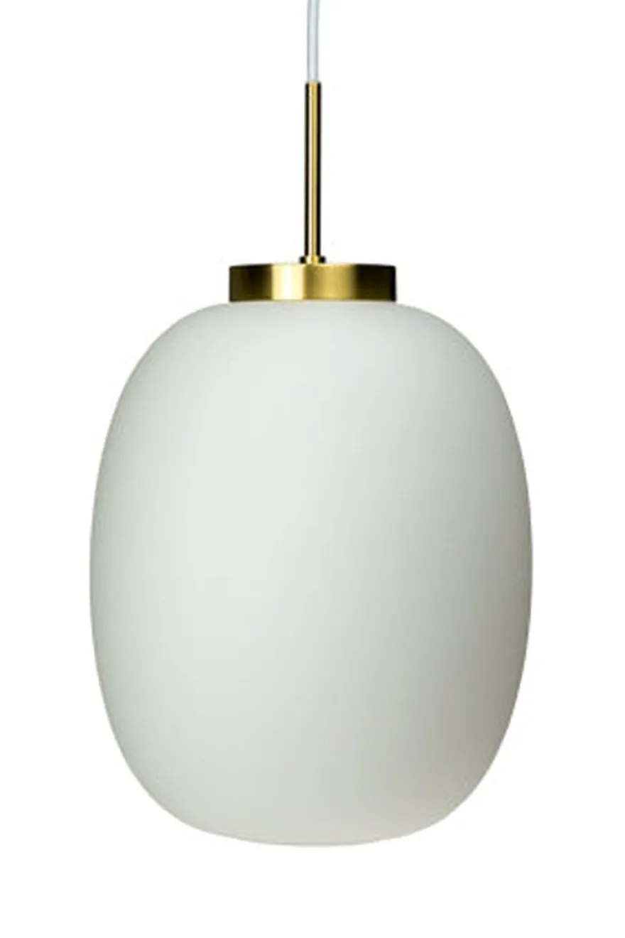 DL39 takpendel - Messing/Opal glass