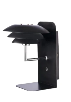 DL20 vegglampe m/USB - Svart