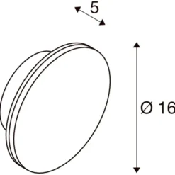 D-ring 16 cm vegglampe utendørs 7,5W 2700/3000 kelvin IP65 - dimbar