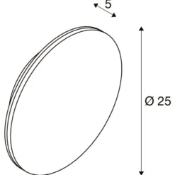 D-ring 25 cm vegglampe utendørs 15W 2700/3000 kelvin IP65 - dimbar
