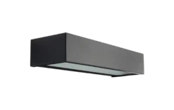 Edge direct vegglampe ned 7W 2700 Kelvin dimbar IP65 - Svart
