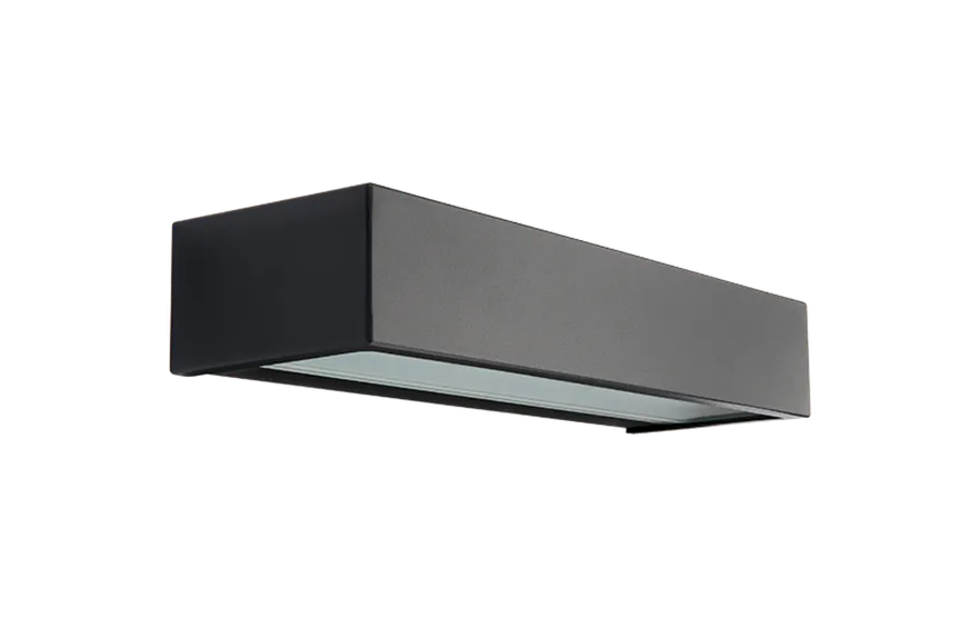 Edge direct vegglampe ned 7W 2700 Kelvin dimbar IP65 - Svart