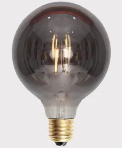 Edison E27 globe filament LED 4W 2200K 95 mm dimbar - Røykfarget