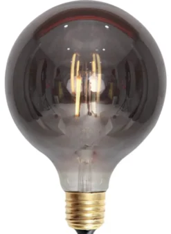 Edison E27 globe filament 4W 2200K 125 mm dimbar - Røykfarget