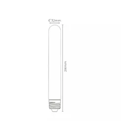 E27 Filament lyspære T32 20 cm 2200 Kelvin 5W Dimbar