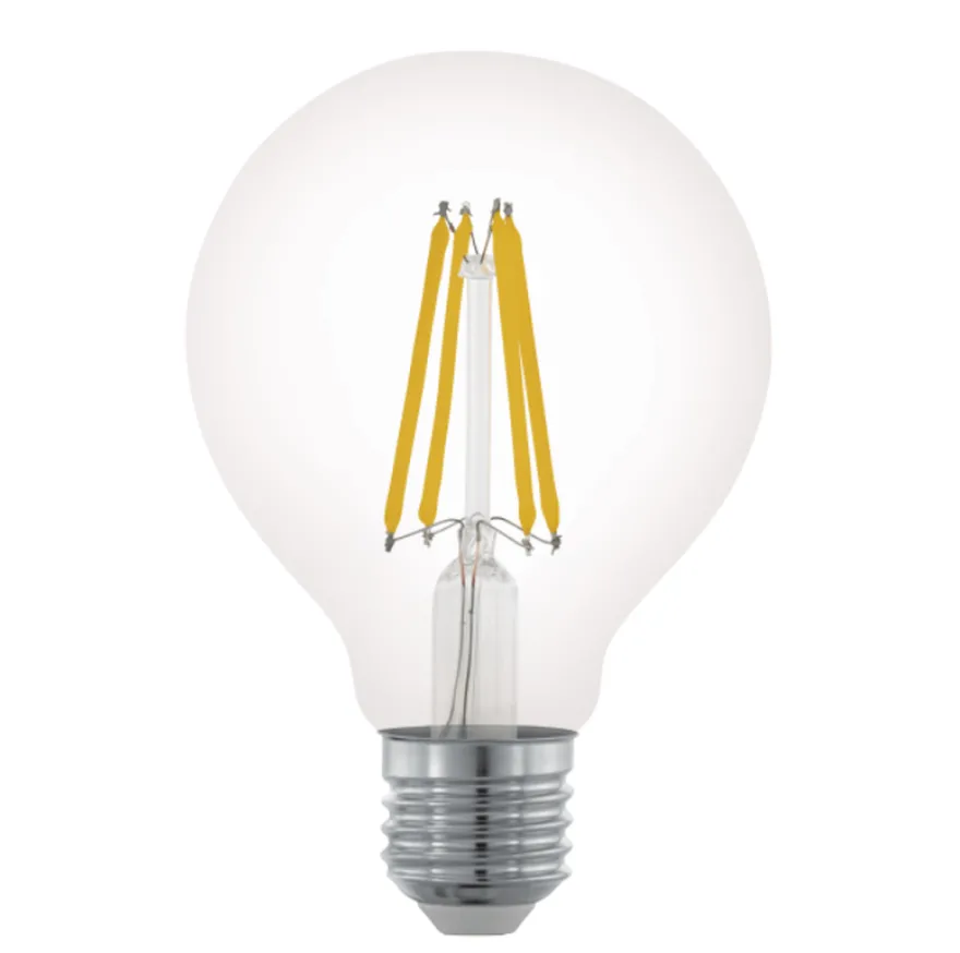 Eglo E27 Filament LED 6W 2700K 80 mm dimbar- Klar