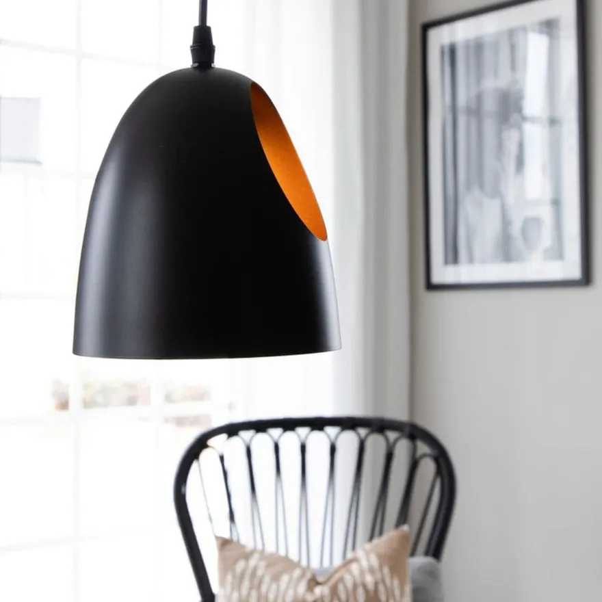 Elda takpendel 16 cm - Svart/Kobber