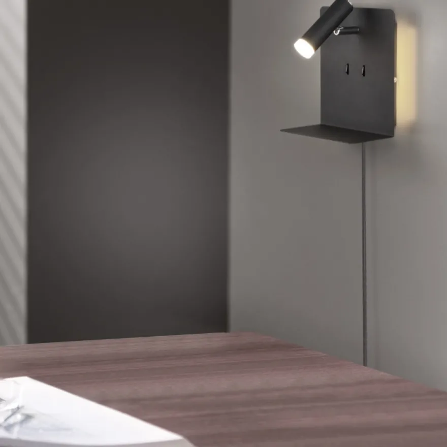 Element vegglampe - Svart