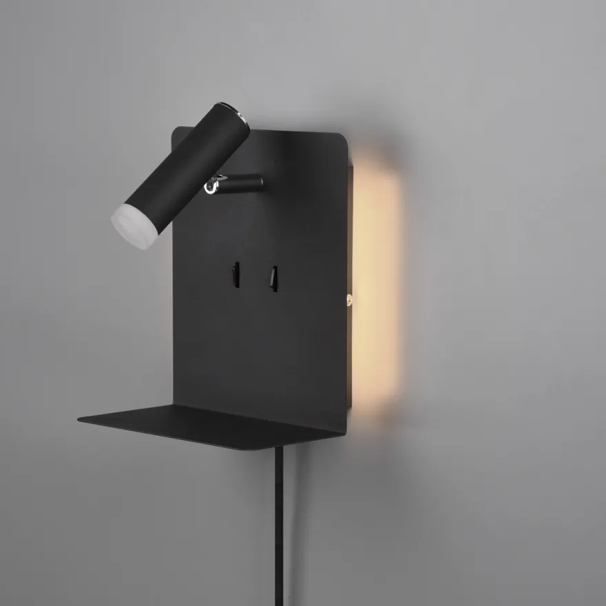 Element vegglampe - Svart