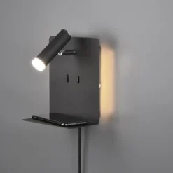 Element vegglampe - Svart