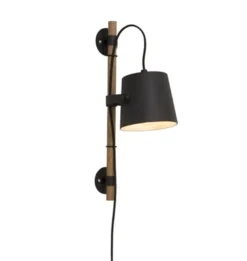 Espresso vegglampe - Svart/tre