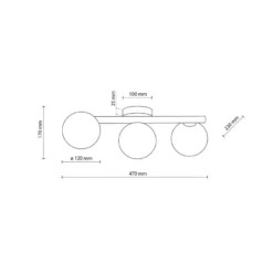 Estera wood taklampe 3-lys