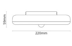 Etne taklampe 22 cm 11W 3000K PIR Sensor - Hvit