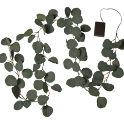 Eukalyptus dekorslynge med lys