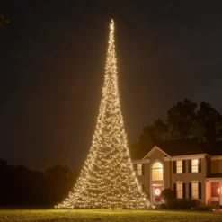 Fairybell 12M flaggstang julebelysning - 4000 LEDlys